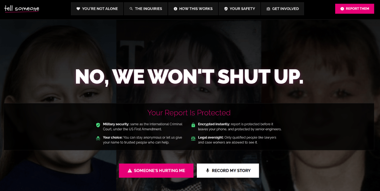 TellSomeone.org.uk: A Rape Gang Reporting Platform
