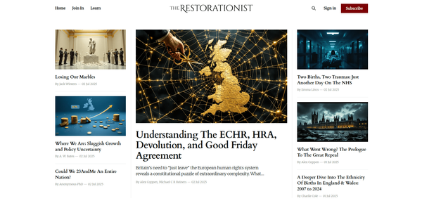 Restorationist.org.uk Launched On July 4